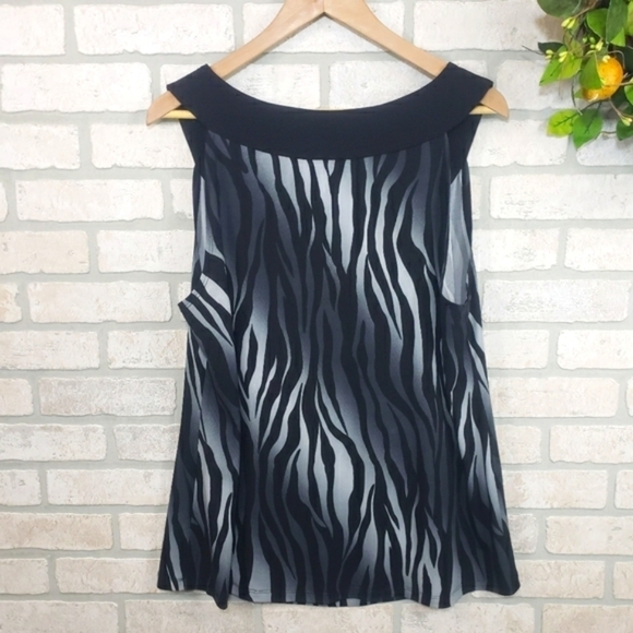 LANE BRYANT Zebra Print Sleeveless Top Size 14/16 - Picture 2 of 5